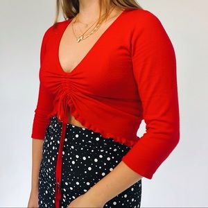 Forever 21 Cropped Red Sweater